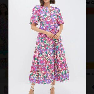 TUCKERNUCK Hyacinth House Magenta Multi Floral Cisco Maxi Dress